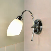 Lampe de salle de bain chrome laiton véritable E14...