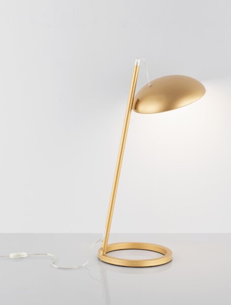 LED Schreibtischlampe in Gold 53 cm dimmbar warmweiß Modern