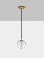 LED Hängelampe in Gold Ø 22 cm dimmbar...