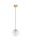 LED Hängelampe in Gold Ø 22 cm dimmbar Klarglas Kugel HEATON