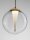 LED Hängelampe in Gold Ø 22 cm dimmbar Klarglas Kugel HEATON