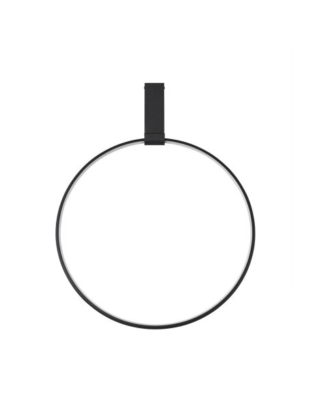 LED Deckenleuchte Schwarz Ø 60 cm dimmbar schwenkbar Ring