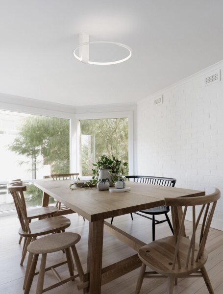 LED Deckenlampe Weiß Ø 40 cm dimmbar schwenkbar Ring HELENA