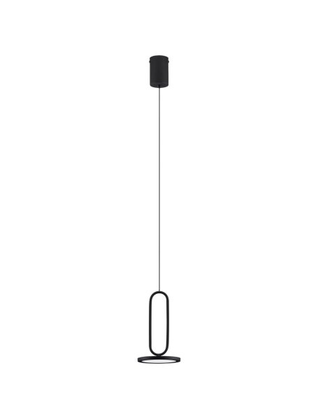 LED Pendelleuchte Ø 13 cm Schwarz höhenverstellbar warmweiß