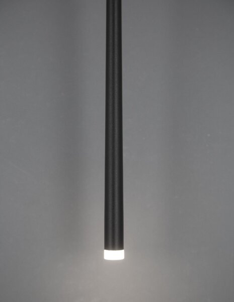 LED Pendelleuchte schmal Ø 8 cm Schwarz höhenverstellbar