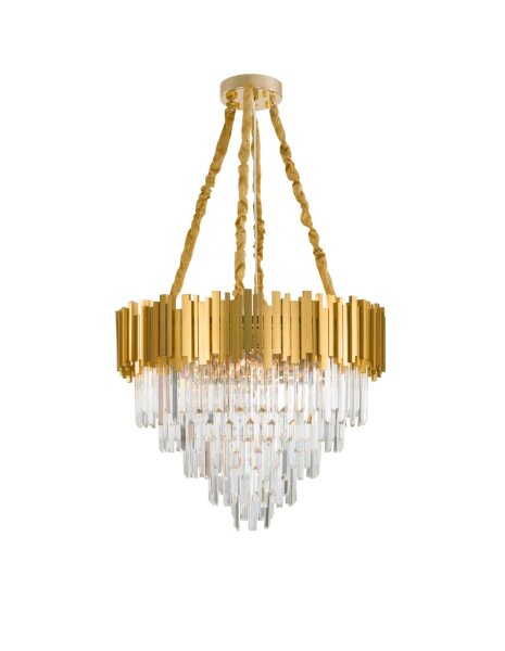 Hängelampe E14 Ø 73 cm in Gold höhenverstellbar Klassisch