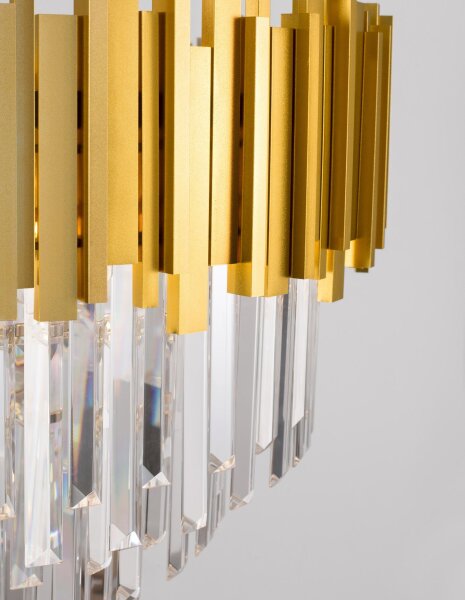 Hängelampe E14 Ø 73 cm in Gold höhenverstellbar Klassisch