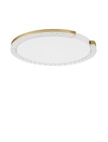 LED Deckenlampe in Gold Wei&szlig; &Oslash; 46 cm dimmbar flach warmwei&szlig;