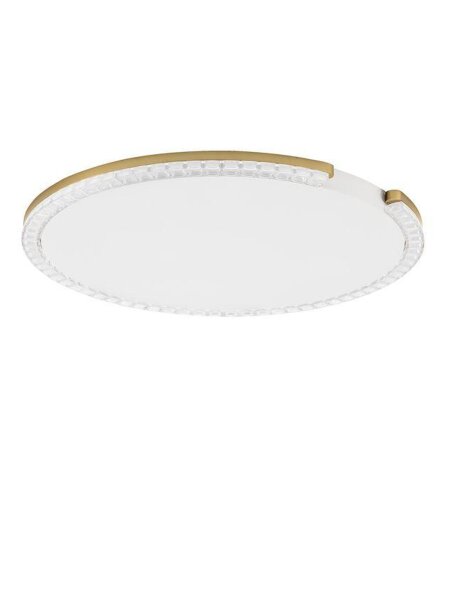 LED Deckenleuchte dimmbar in Gold Weiß Ø 65 cm flach Modern