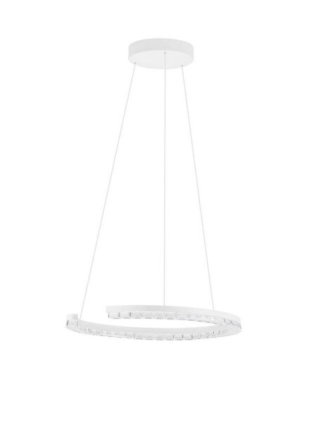 LED Hängelampe Weiß Ø 46 cm dimmbar Ring warmweiß JANSEN