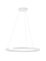 LED Pendelleuchte Ring Wei&szlig; &Oslash; 65 cm dimmbar warmwei&szlig; Modern