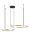 LED Pendelleuchte 93 cm breit in Schwarz Gold dimmbar Ring
