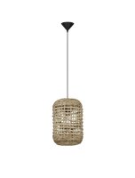 H&auml;ngelampe E27 27 cm breit Schwarz Braun h&ouml;henverstellbar