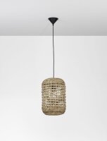 Hängelampe E27 27 cm breit Schwarz Braun...