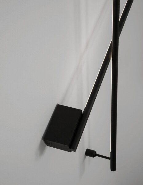 LED Wandlampe indirekt 90 cm breit Schwarz Minimalistisch