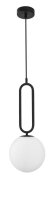 Pendelleuchte rund E27 &Oslash; 20 cm Schwarz Wei&szlig; h&ouml;henverstellbar