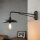 Applique vintage intérieure grande P:73cm noir aluminium