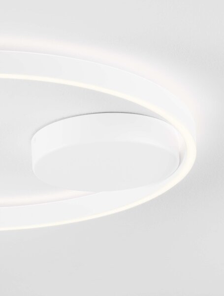 LED Deckenleuchte Weiß Ø 60 cm dimmbar rund 2 flammig Modern