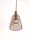 LED Hängelampe Retro in Gold Grau 14,5 cm breit Rauchglas