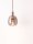 LED Hängeleuchte in Gold Grau Ø 16 cm höhenverstellbar Retro