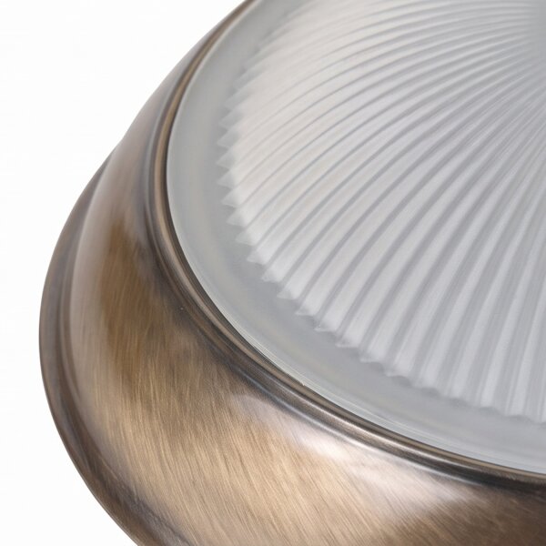Plafonnier ELENI en laiton rond couloir salon