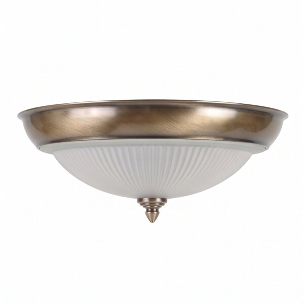 Plafonnier ELENI en laiton rond couloir salon