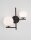 Wandlampe rund G9 35 cm breit Schwarz Weiß Retro Glas Metall