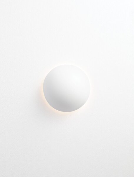 LED Wandleuchte Minimalistisch Weiß 12,5 cm breit rund