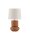 Tischlampe Keramik Stoffschirm E27 48 cm Terrakotta Weiß