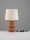 Tischlampe Keramik Stoffschirm E27 48 cm Terrakotta Weiß