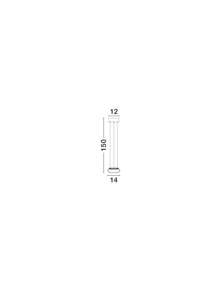 LED Pendelleuchte Ø 14 cm Schwarz höhenverstellbar Rauchglas
