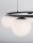 LED Hängelampe Schwarz Weiß Ø 50 cm Glas rund 5 flammig