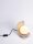 Nachttischlampe rund E14 18 cm Natur Weiß Schwarz KALLAN