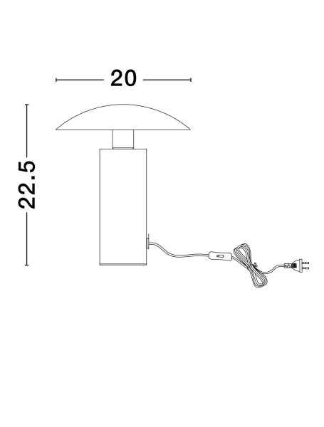 LED Nachttischlampe 22 cm in Gold warmweiß KAMDEN Aluminium