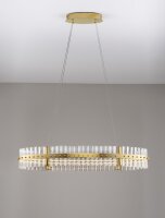 LED Pendelleuchte Ring Ø 90 cm in Gold dimmbar...