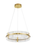 LED Pendelleuchte in Gold Ø 60 cm dimmbar Glas...