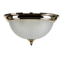 Deckenleuchte Antik in Messing Creme Wohnzimmer