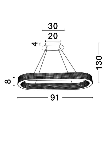 LED Hängelampe in Gold 90 cm lang dimmbar Ring warmweiß