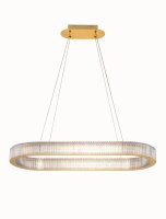LED H&auml;ngelampe in Gold 90 cm lang dimmbar Ring...