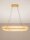 LED Hängelampe in Gold 90 cm lang dimmbar Ring warmweiß