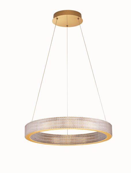 LED Kronleuchter in Gold Ø 60 cm dimmbar höhenverstellbar