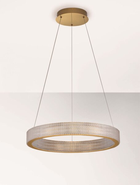 LED Kronleuchter in Gold Ø 60 cm dimmbar höhenverstellbar