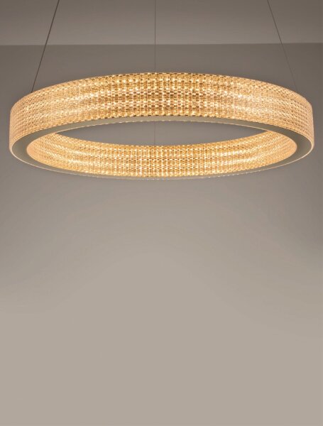 LED Kronleuchter in Gold Ø 60 cm dimmbar höhenverstellbar
