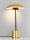 LED Tischlampe 44 cm in Schwarz Gold Metall warmweiß Modern