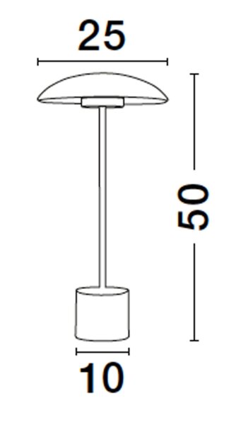 LED Tischlampe in Gold 50 cm Metall warmweiß KENDALL Modern