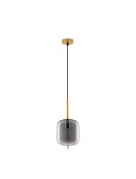 H&auml;ngelampe Retro in Gold Grau 16,5 cm breit E27 KENNA