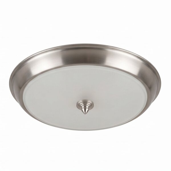 Wohnzimmerlampe Glas rund Ø30cm in Nickel ELENI