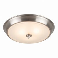 Lampe de salon verre rond Ø30cm en nickel ELENI