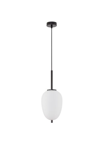 Pendelleuchte 15,8 cm breit E14 Schwarz Weiß Retro