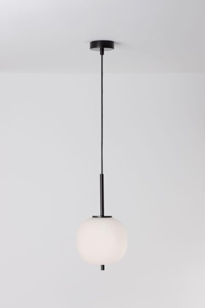 Hängeleuchte E14 Ø 18,5 cm Schwarz Weiß höhenverstellbar